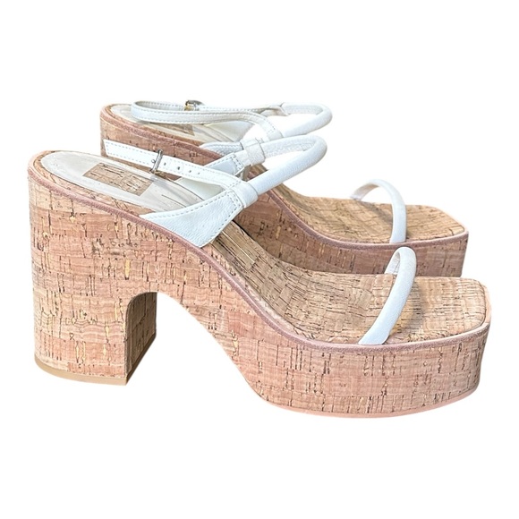 Dolce Vita Shoes - Dolce Vita Jodie Sandals Womens Size 9 Natural Strappy Cork Platform A1021